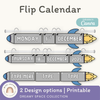 Flip Calendar - Dreamy Space Classroom Decor - Miss Jacobs Little Learners
