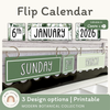 Flip Calendar - Modern Botanical Classroom Decor - Miss Jacobs Little Learners