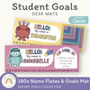 Student Goals Desk Mat - Dreamy Space Classroom Decor - Miss Jacobs Little Learners