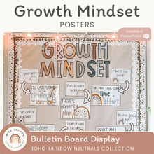  Boho Rainbow Themed Growth Mindset Posters | Neutral Rainbow Color Palette - Miss Jacobs Little Learners
