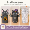 Toilet Paper Roll Crafts - 3D Halloween Characters - Miss Jacobs Little Learners 