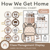 How We Get Home Dismissal Chart - Ombre Neutrals Classroom Decor - Miss Jacobs Little Learners