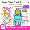 How We Get Home Dismissal Chart - Simply Bright Classroom Decor - Miss Jacobs Little Learners