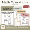Math Operation Posters - Australiana Classroom Decor - Miss Jacobs Little Learners