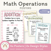 Math Operation Posters - Daisy Gingham Pastels Theme - Miss Jacobs Little Learners