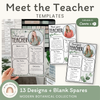 Meet the Teacher Templates - Modern Botanical Decor - Miss Jacobs Little Learners