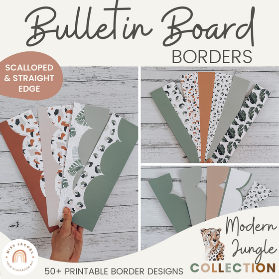 Bulletin Board Borders | Modern Jungle Classroom Decor | Miss Jacobs Little Learners