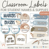 Modern Ocean Classroom Supply Labels & Student Name Tags - Miss Jacobs Little Learners