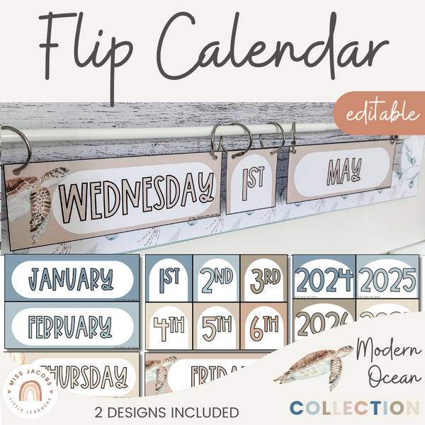 Modern Ocean Flip Calendar - Miss Jacobs Little Learners modern-ocean-flip-calendar-miss-jacobs-little-learners