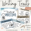 6 + 1 Traits of Writing Posters  - Modern Ocean English Posters Classroom Decor - Miss Jacobs Little Learners