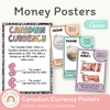 Canadian Money Posters - Cutesy Pastel Math Decor - Miss Jacobs Little Learners