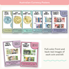 Australian Money Posters - Cutesy Pastel Math Decor - Miss Jacobs Little Learners
