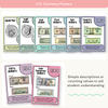 U.S. Money Posters - Cutesy Pastel Math Decor - Miss Jacobs Little Learners