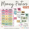Money Posters - Daisy Gingham Pastels Theme Classroom Decor - Miss Jacobs Little Learners