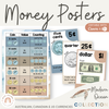 Money Posters - Modern Ocean Theme Classroom Decor - Miss Jacobs Little Learners