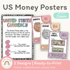 U.S. Money Posters - Pastel Composition Notebook Math Decor - Miss Jacobs Little Learners
