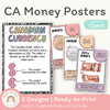 Canadian Money Posters - Pastel Composition Notebook Math Decor - Miss Jacobs Little Learners