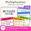 Multiplication Strategies Posters - Bright Theme Classroom Decor - Miss Jacobs Little Learners