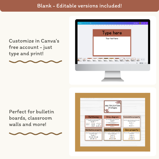 Multiplication Strategies Posters - Desert Neutrals Theme Classroom Decor - Miss Jacobs Little Learners