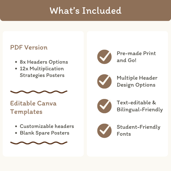 Multiplication Strategies Posters - Ombre Neutrals Theme Classroom Decor - Miss Jacobs Little Learners