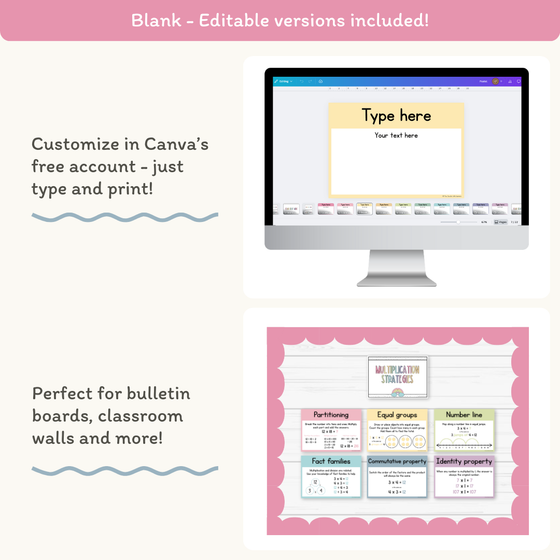 Multiplication Strategies Posters - Pastel Theme Classroom Decor - Miss Jacobs Little Learners
