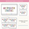 Multiplication Strategies Posters - Pastel Theme Classroom Decor - Miss Jacobs Little Learners