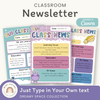 Classroom Newsletter Templates - Dreamy Space Theme Decor - Miss Jacobs Little Learners
