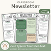 Classroom Newsletter Templates - Modern Botanical Theme - Miss Jacobs Little Learners