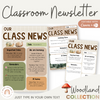 Classroom Newsletter Templates - Woodland Theme Decor - Miss Jacobs Little Learners