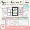 Open House Forms Back To School Night Bundle - Pastel Composition Notebook Decor - Miss Jacobs Little Learners