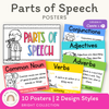 Parts of Speech Posters- Bright Classroom Decor - Miss Jacobs Little Learners