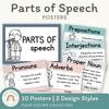 Parts of Speech Posters - Rainbow Calm Colors - Miss Jacobs Little Learners