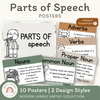 Parts of Speech Posters - Modern Jungle Earthy Decor - Miss Jacobs Little Learners