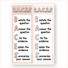 RACES Strategy Anchor Chart - Daisy Gingham Neutrals English Decor - Miss Jacobs Little Learners