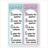 RACES Strategy Anchor Chart - Daisy Gingham Pastels English Decor - Miss Jacobs Little Learners