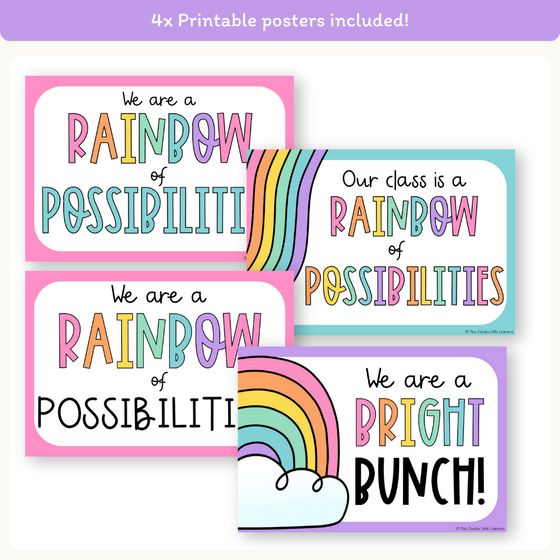 Rainbow Door Display Classroom Decor - Miss Jacobs Little Learners