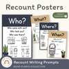 Recount Posters - Boho Plants English Classroom Decor - Miss Jacobs Little Learners