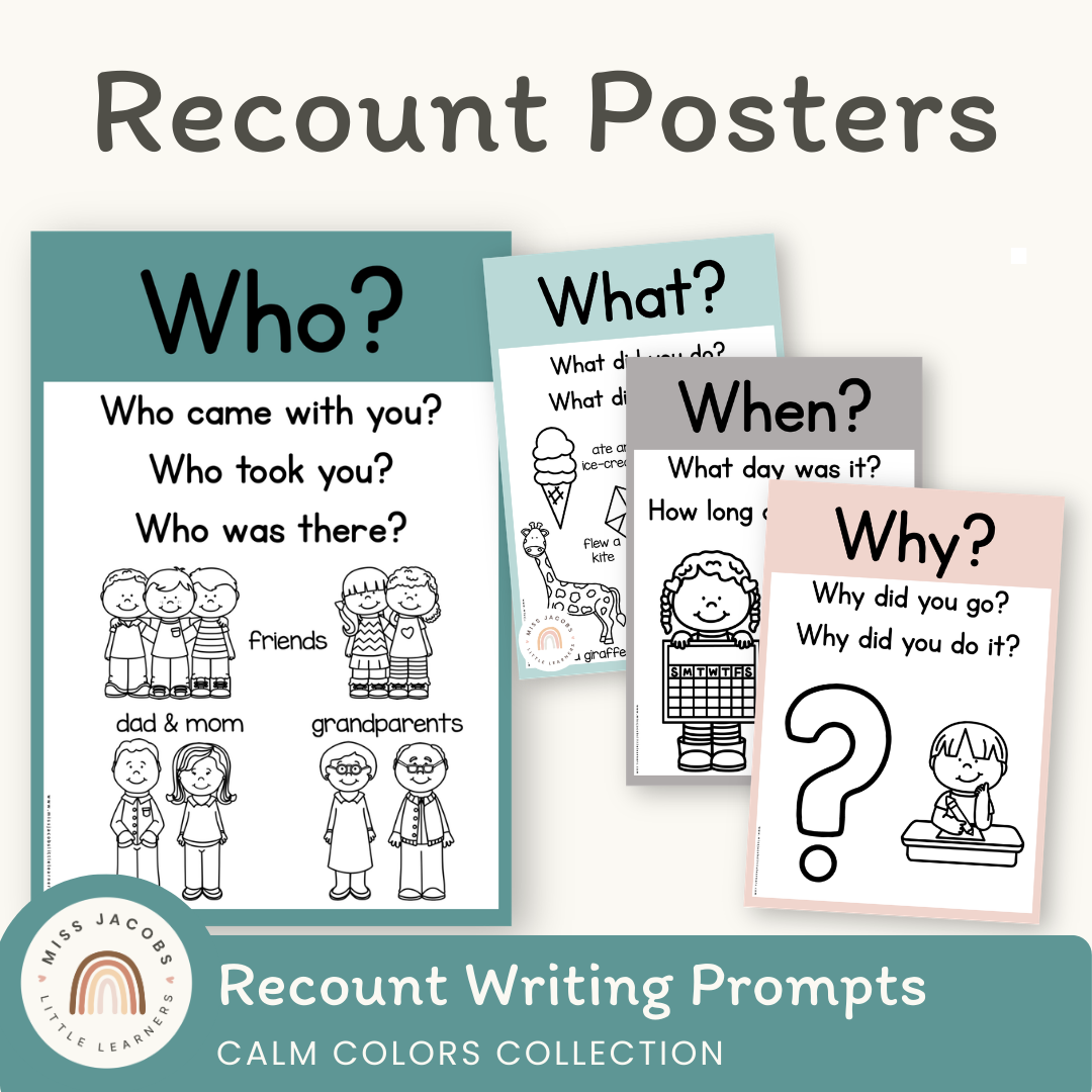 Recount Posters - Calm Colors English Decor | Modern Rainbow Theme ...