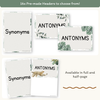 Synonym and Antonym Posters - Modern Jungle Earthy English Decor - Miss Jacobs Little Learners