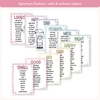 Synonym and Antonym Posters - Daisy Gingham Pastels English Decor - Miss Jacobs Little Learners