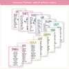 Synonym and Antonym Posters - Daisy Gingham Pastels English Decor - Miss Jacobs Little Learners