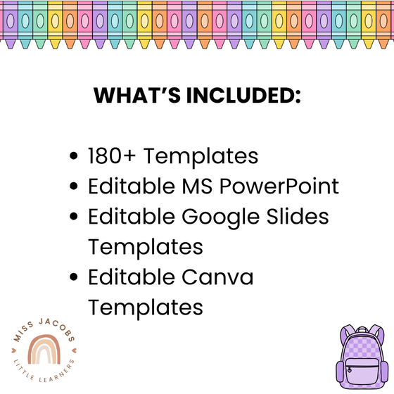 Slides Templates - Cutesy Classroom Decor - Miss Jacobs Little Learners