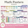 Math Posters Bundle - Pastel Theme - Miss Jacobs Little Learners