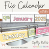 Flip Calendar | Spotty Pastels Classroom Decor | Muted Rainbow Themed | Editable - Miss Jacobs Little Learners