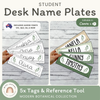 Student Desk Name Plates - Modern Botanical Classroom Decor - Miss Jacobs Little Learners