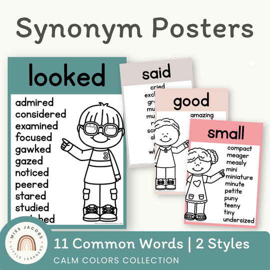 Synonym Posters - Calm Colors English Decor