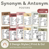 Synonym and Antonym Posters - Australiana English Decor - Miss Jacobs Little Learners