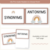 Synonym and Antonym Posters - Boho Neutrals English Decor - Miss Jacobs Little Learners