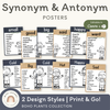 Synonym and Antonym Posters - Boho Plants English Decor - Miss Jacobs Little Learners