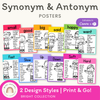 Synonym and Antonym Posters - Bright English Decor - Miss Jacobs Little Learners